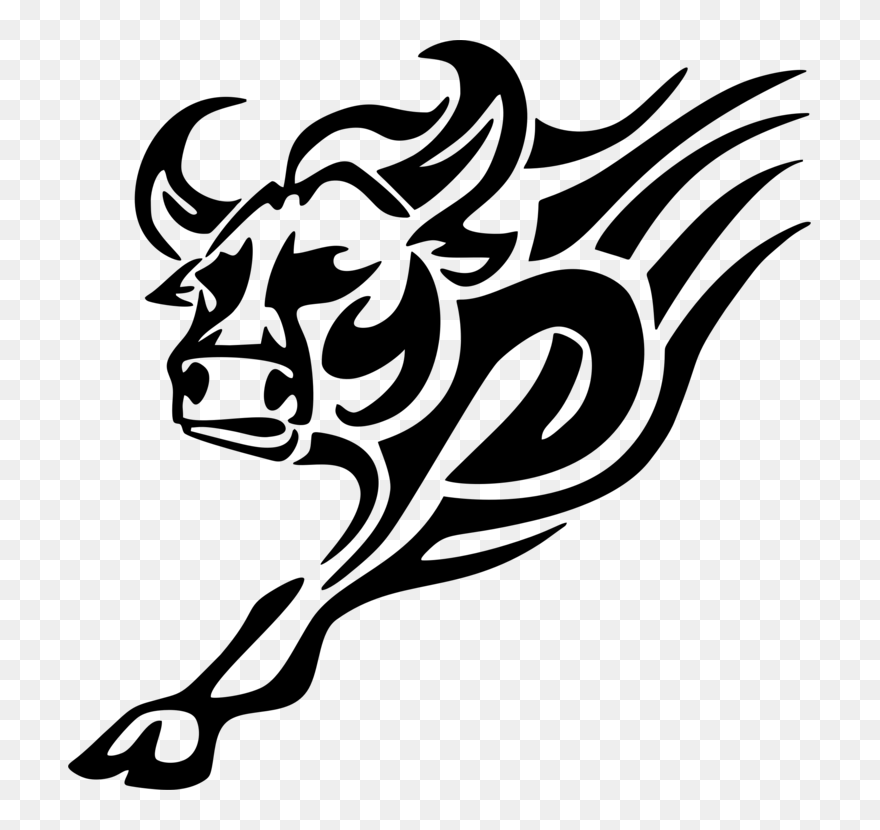 Art,monochrome Photography,carnivoran - Tribal Bull Transparent Clipart