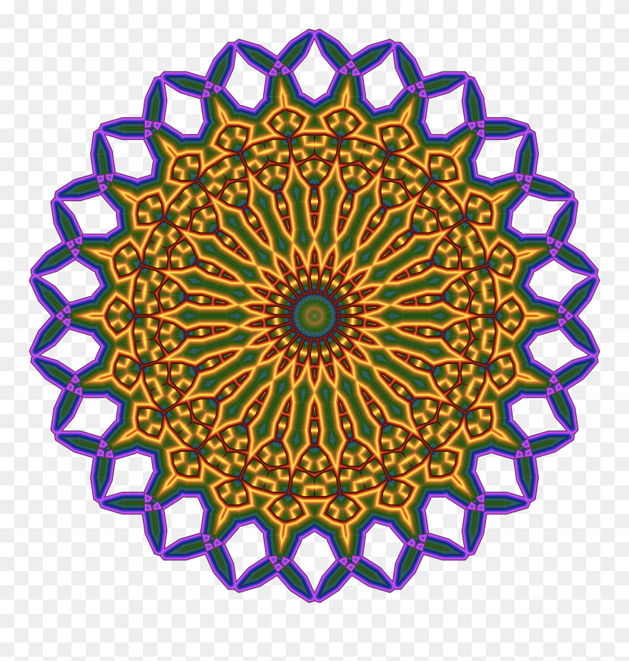 Colorful Mandala Png - Activités Manuelle Sur Le Theme De L Eau Clipart