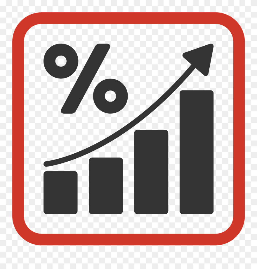 Percent Difference Calculator And - Sales Growth Icon Clipart