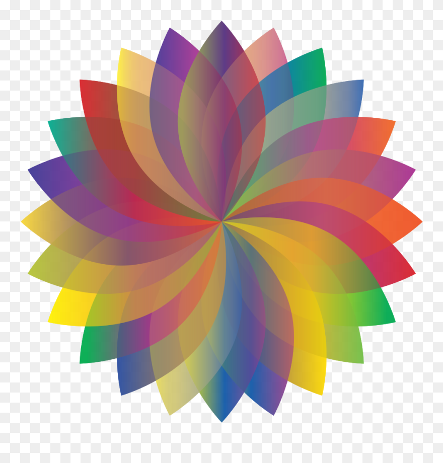 Prismatic Petals Mandala - Png Mandala Buddha Clipart