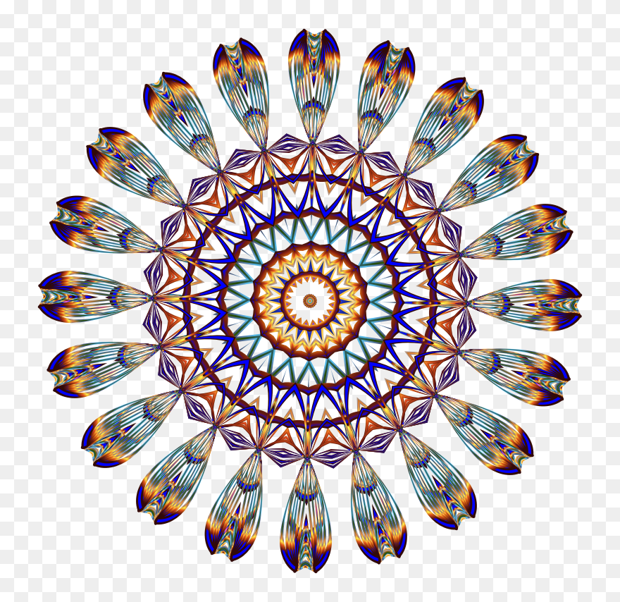 Prismatic Mandala Line Art 3 No Background - Adinkra Symbols Png Clipart