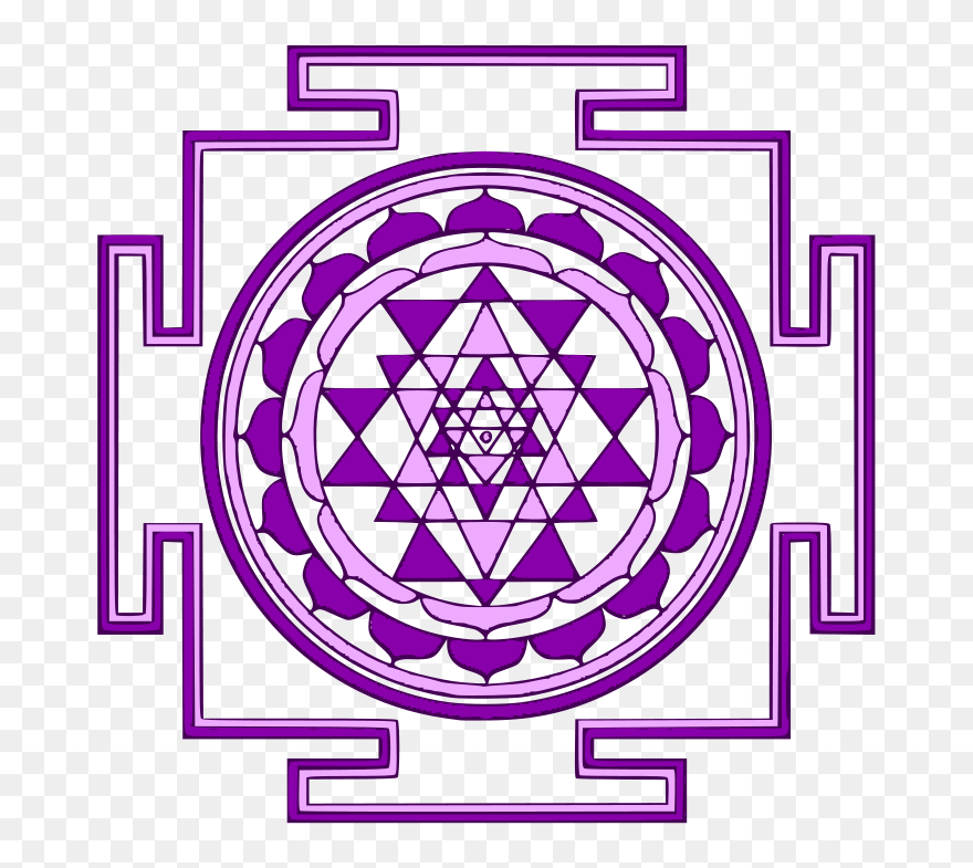 Mandala - Sacred Geometry Sri Yantra Logo Clipart