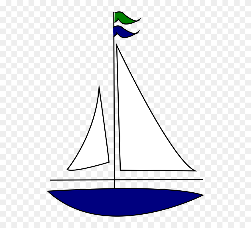 Sailing Boat, Boat, Sail, Sea - Sailboat Clipart Free - Png Download
