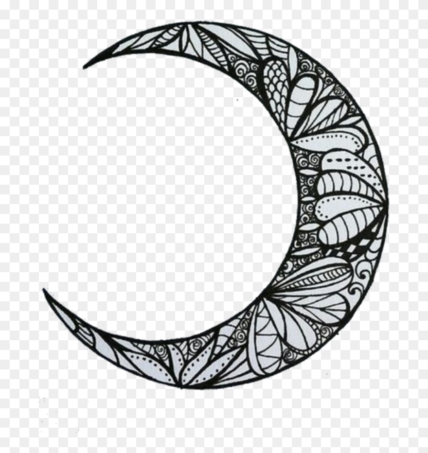 Transparent Mond Clipart - Moon Drawing - Png Download