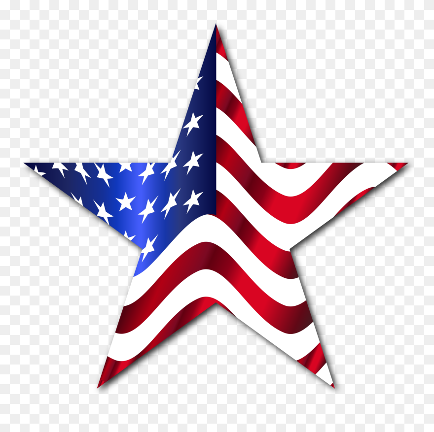 Star,flag,flag Of The United States - American Flag Star Png Clipart