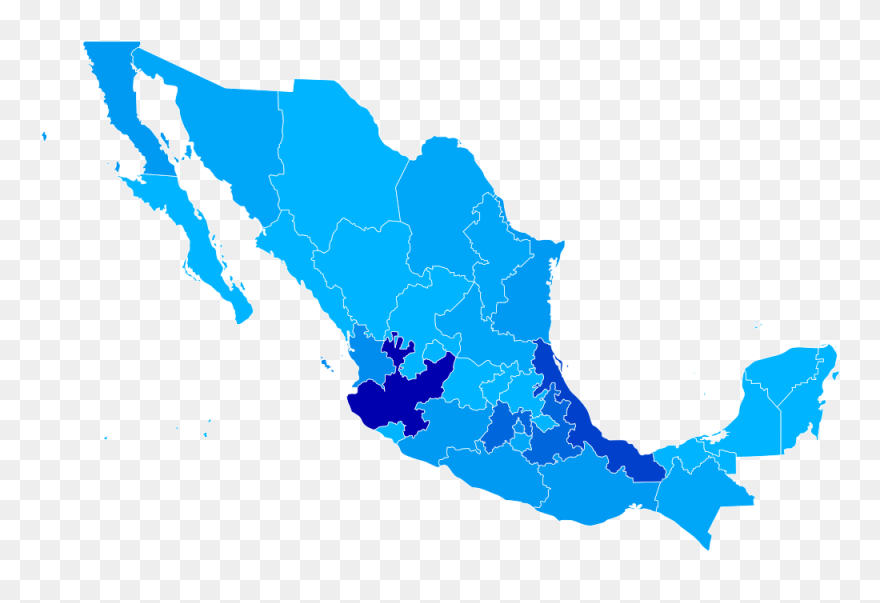States Map United Mexico Png Download Free Clipart - Mexico Cartoon Map Transparent Png