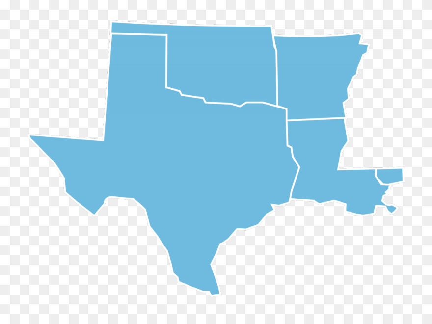 Texas And Oklahoma Outline Clipart