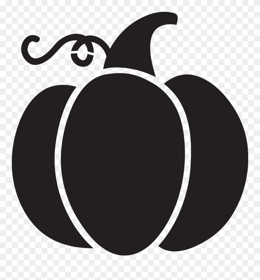 Monogram Pumpkin Top Clipart Clip Transparent Pumpkin - Outline Silhouette Pumpkin Clipart - Png Download