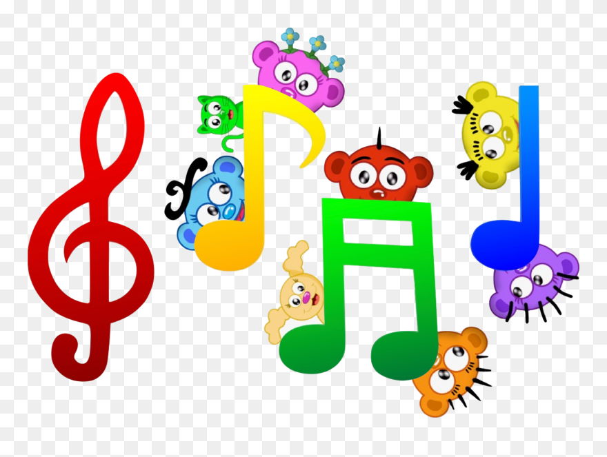 Colorful Music Note Clipart - Png Download