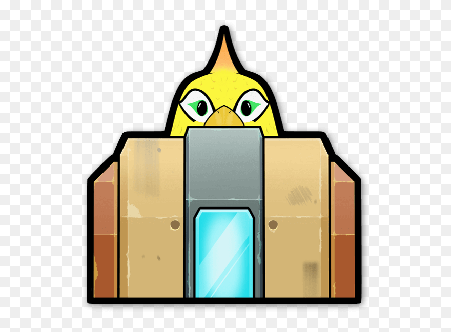 Peek A Boo Birdie Sticker Clipart