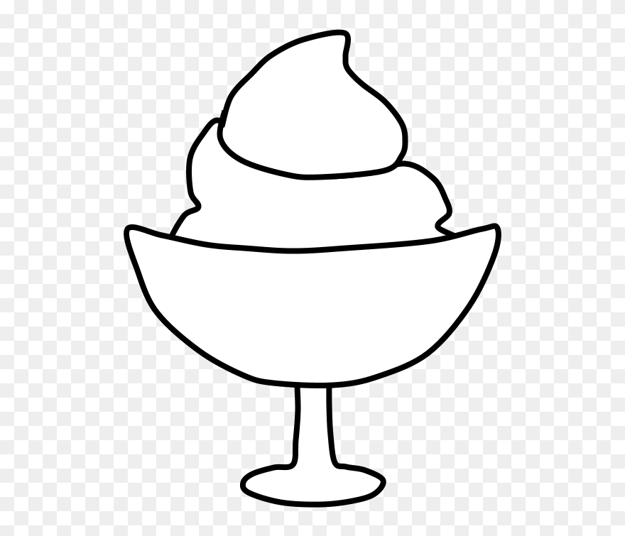 Sorbet, Black And White - Icing Clipart