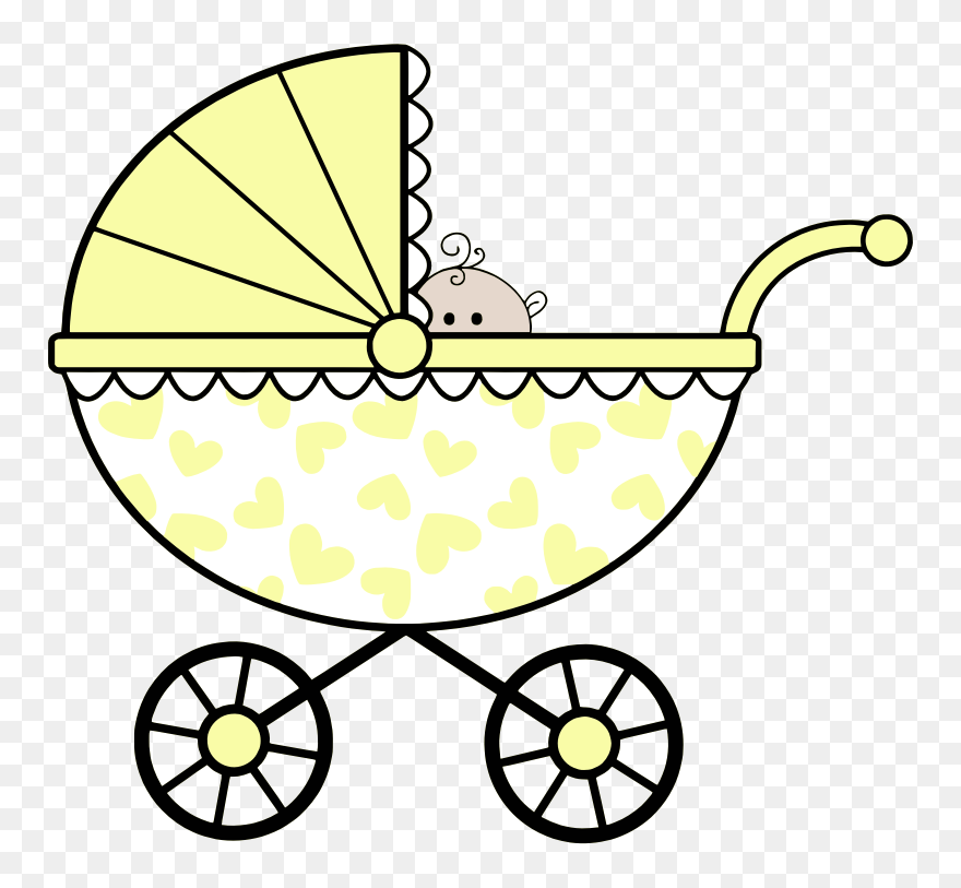Baby Stroller Clipart Black And White , Png Download - Baby Stroller Clipart Transparent Png