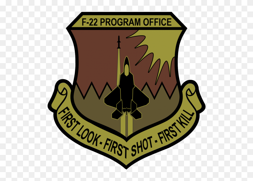 F-22 Program Office Ocp Patch - Air Mobility Command Clipart