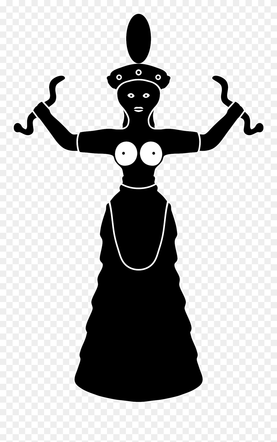 Minoan Snake Goddess Shirt Clipart