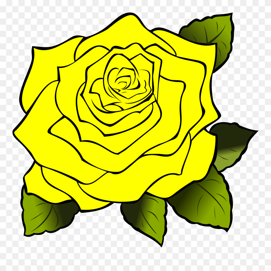 Yellow Rose Clipart - Png Download