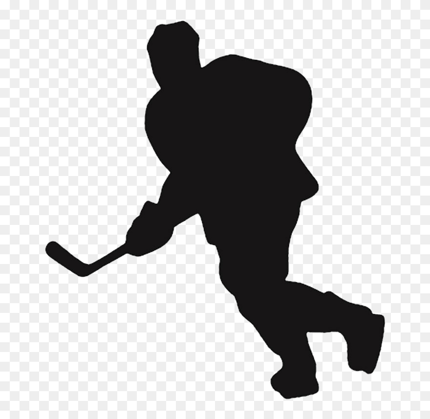 Hockey Player Silhouette Clipart - Png Download