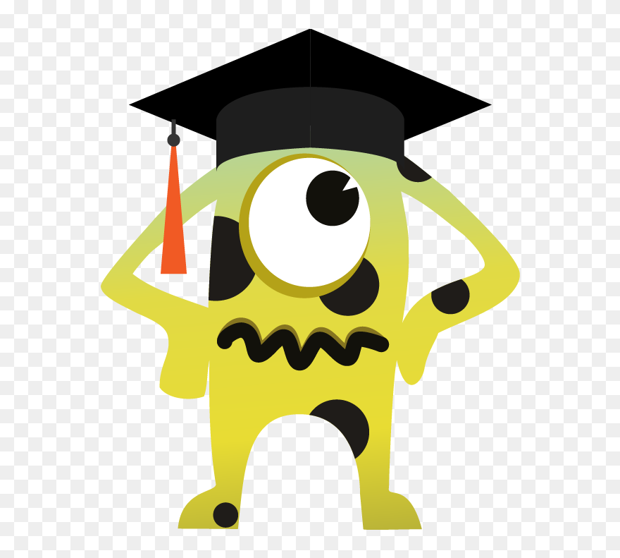 The Drafter Software Testing Monster Graduating As - Graduation Clipart