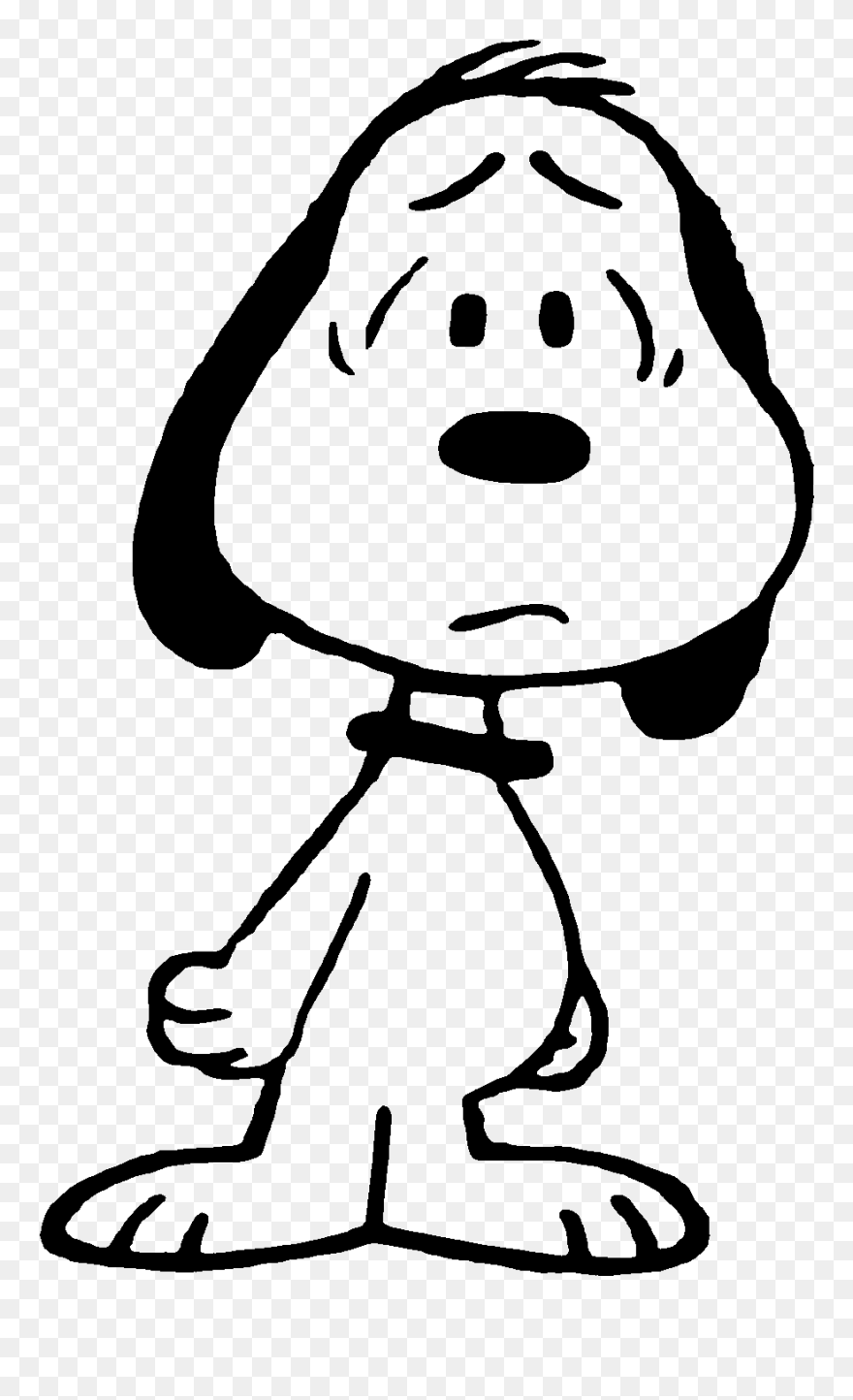 Snoopy Clipart Sad - Snoopy Png Transparent Png
