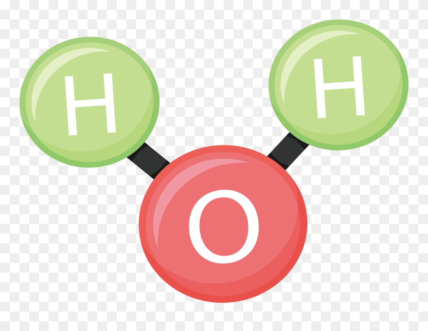Transparent Structure Clipart - Water Molecule Transparent Background - Png Download