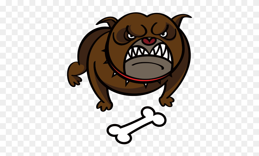 Mad Bulldog - Dog Clipart