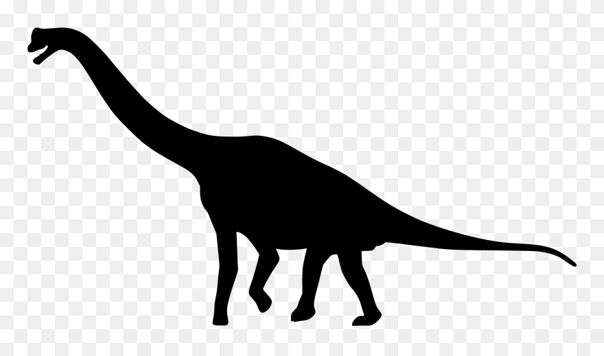Cat Drawing Silhouette Dinosaur Clip Art - Dinosaur Silhouette Png Transparent Png