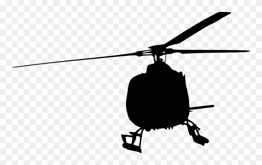 Helicopter Front View Silhouette - Helicopter Silhouette Clipart