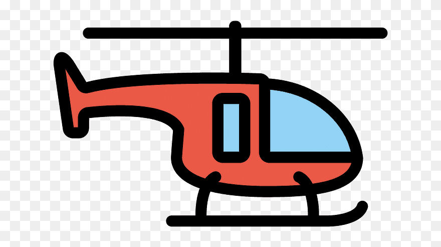 Helicopter Emoji Clipart - Helicopter Emoji - Png Download