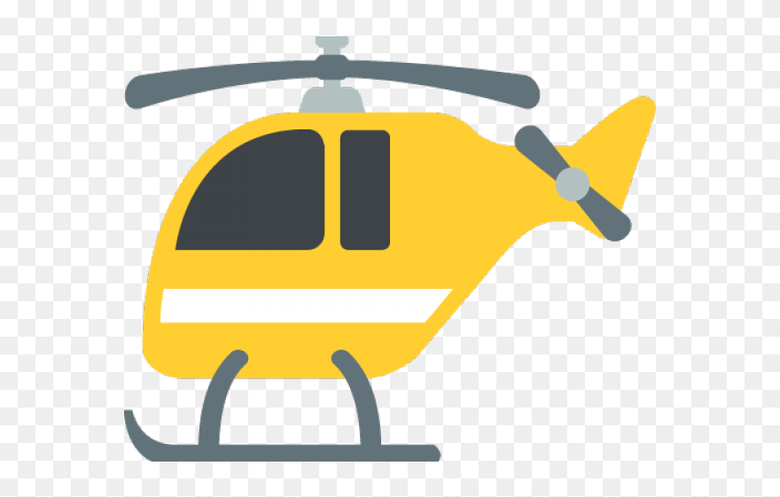 Helicopter Clipart Yellow Helicopter - Helikopter Emoji Png Transparent Png