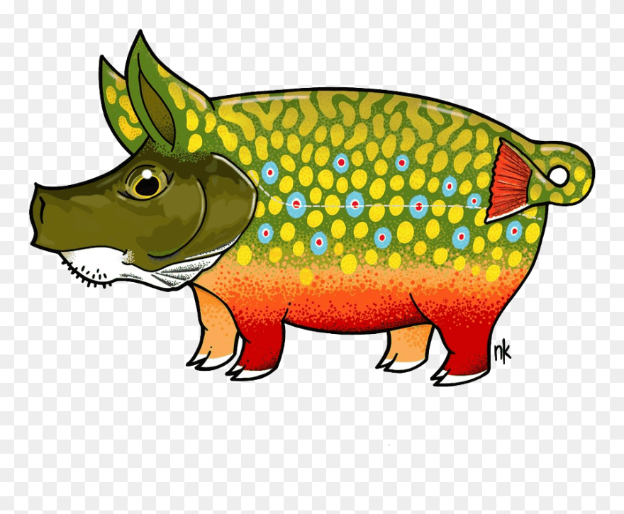 Transparent Brook Trout Clipart - Rainbow Trout Deer Cartoon - Png Download
