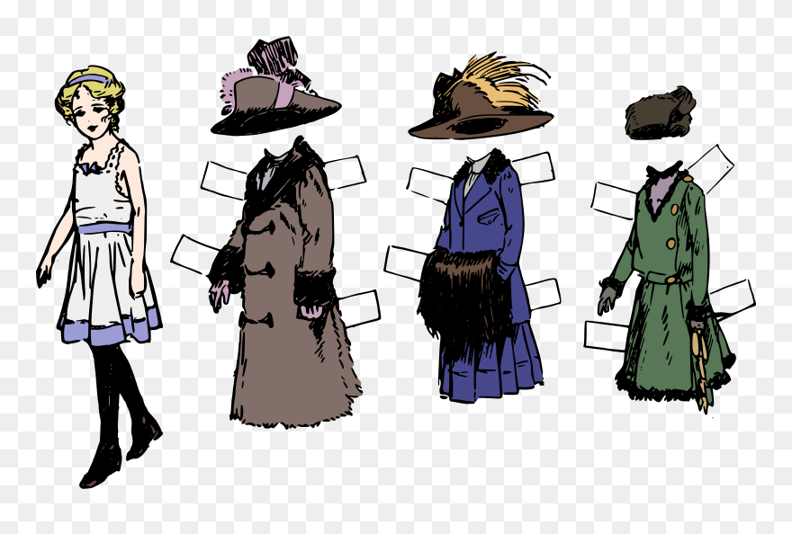 Paper Colour Big Image - Paper Doll Clipart