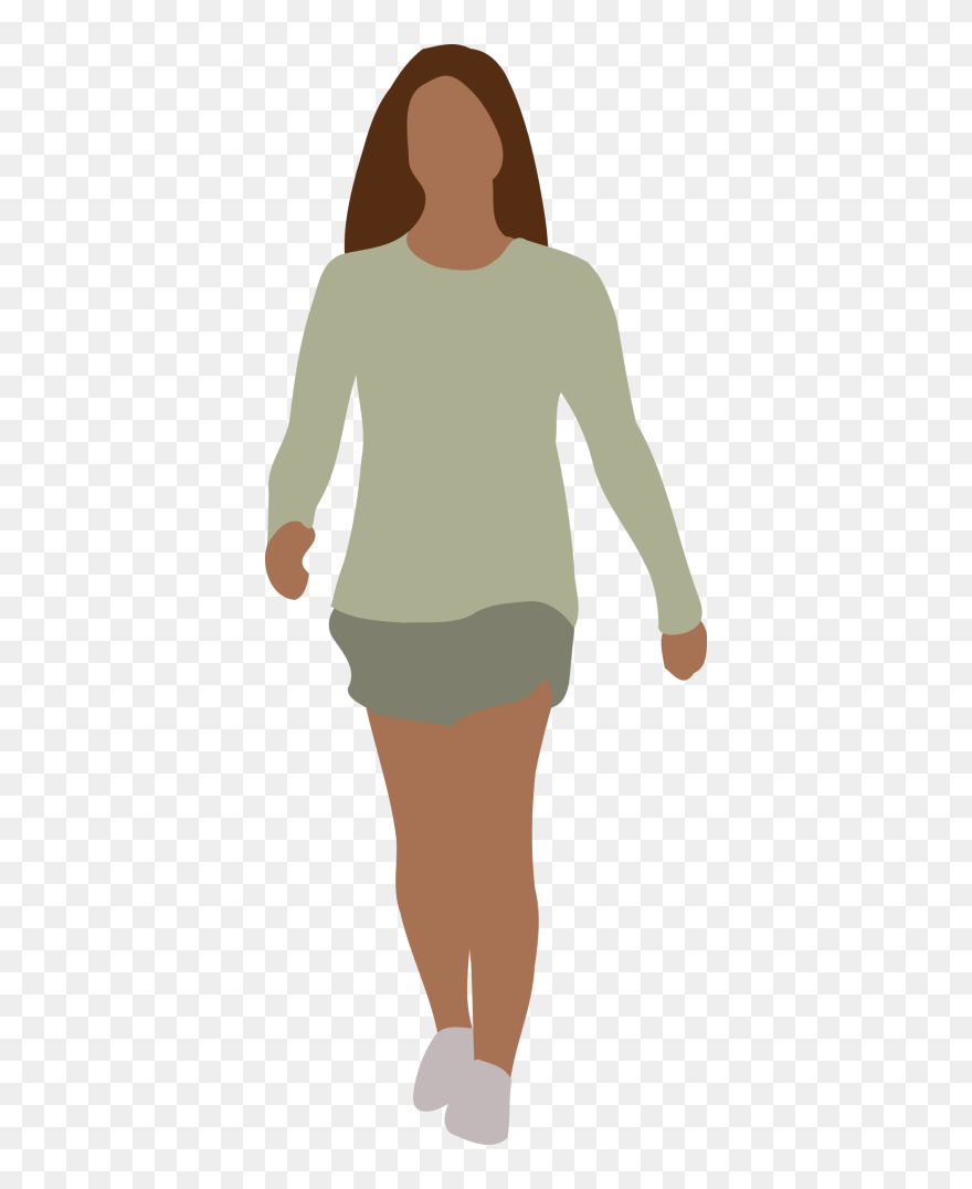 Woman Walking Clipart - Png Download