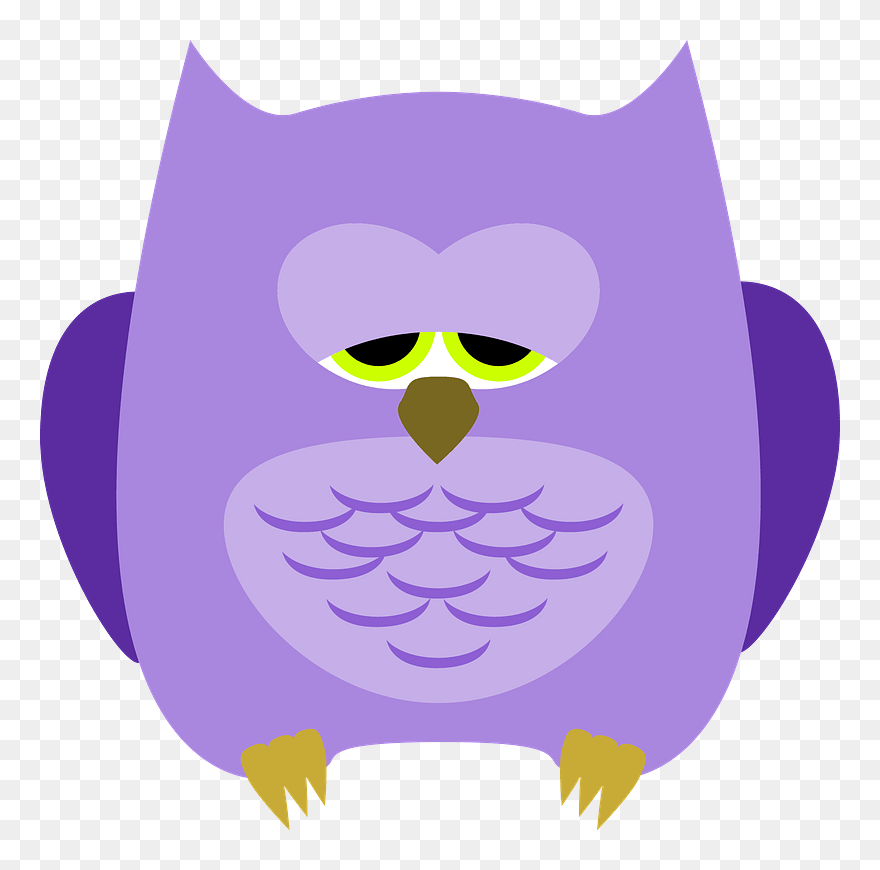 Purple Cartoon Owl Clipart - کارتونی عکس های فانتزی - Png Download