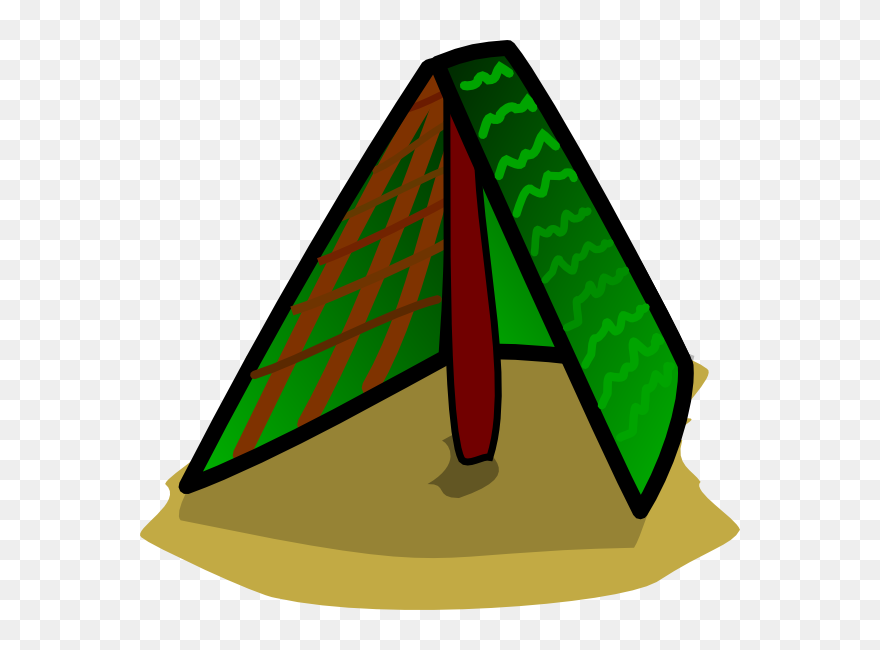 Tent Camping Clip Art - Cartoon Tent Open - Png Download
