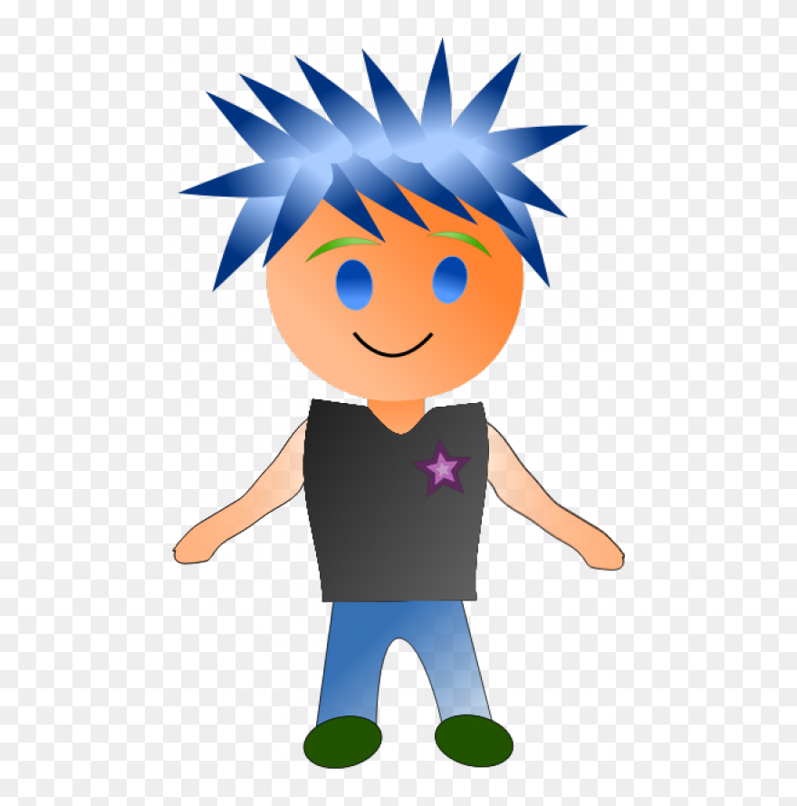 Manga Boy - Cartoon Teenage Boy Transparent Background Clipart