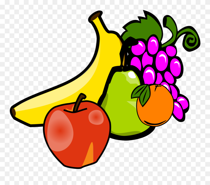 Apple Coloring Fruit Svg Clip Arts - Transparent Fruits And Vegetables Clipart - Png Download