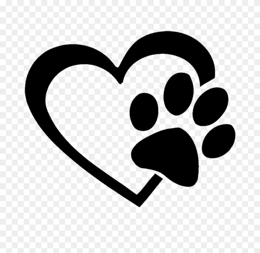 #lovemypets #hearts #heart #pawprint - Paw Print And Heart Clipart