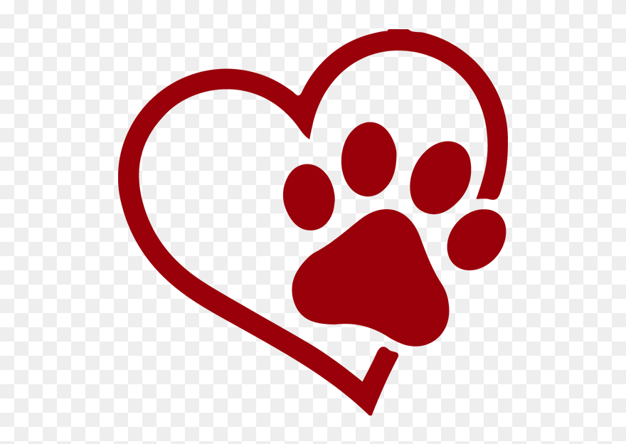 Heart Paw Print Clipart