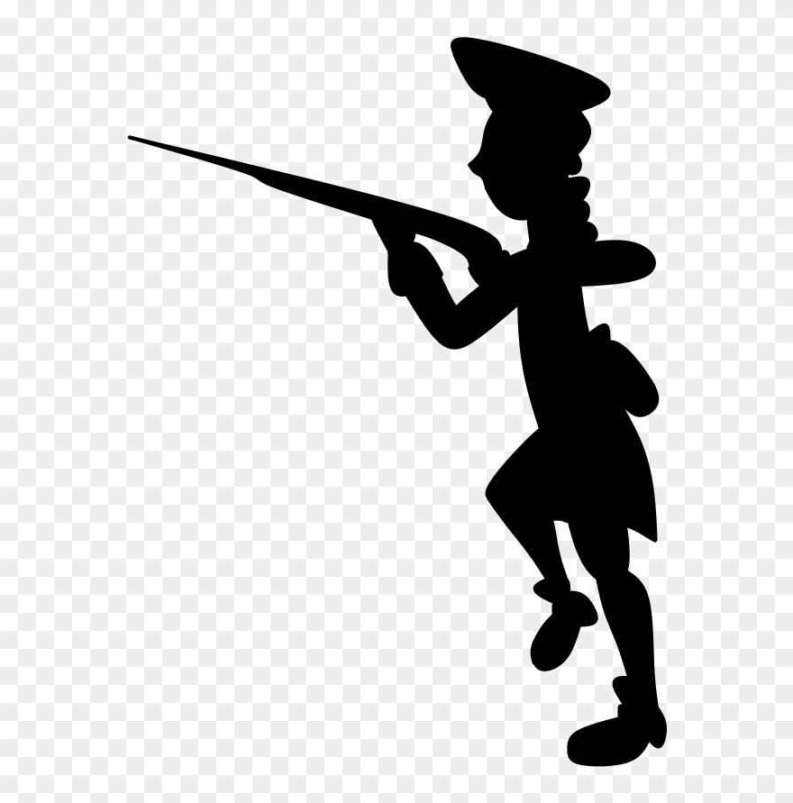 Patriots Clipart Revolutionary War - Silhouette Revolutionary Soldier Png Transparent Png