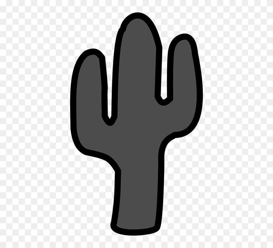 Cactus Silhouette Clipart - Cactus Silhouette Png Transparent Png