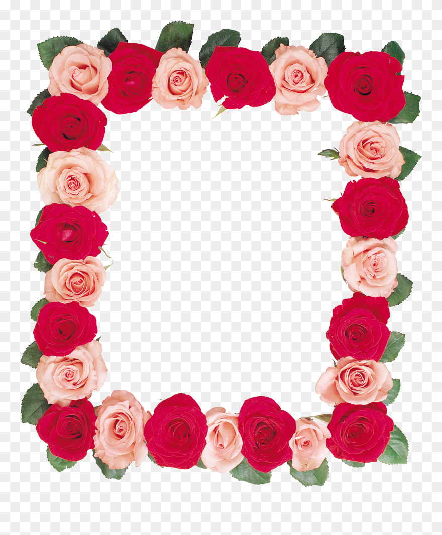 Floral Frame Png - Рамка С Розами Png Clipart