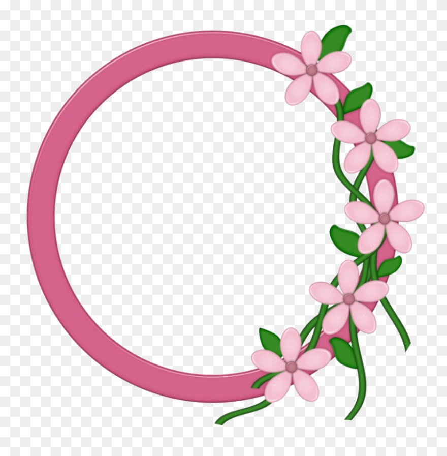 Round Floral Frame Png Image - Transparent Round Flower Frame Png Clipart