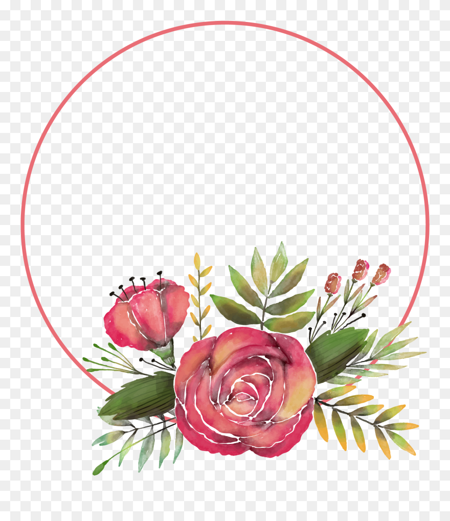 Floral Frame Png - Guns Or Roses Gender Reveal Clipart