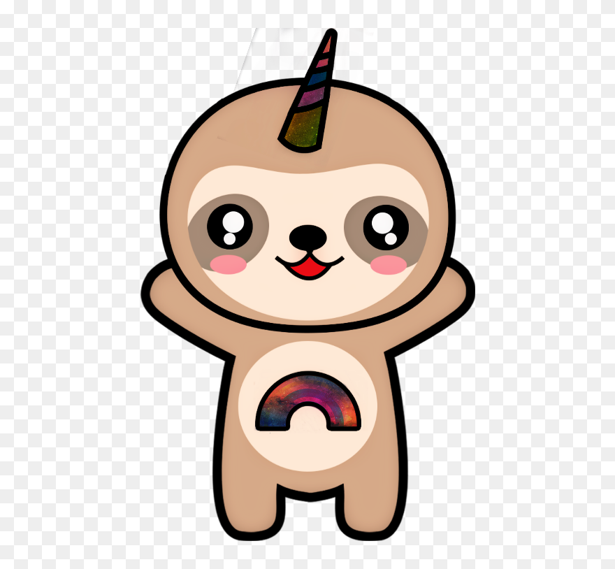 Draw So Cute Sloth - Sloth Drawing Easy Cute Clipart