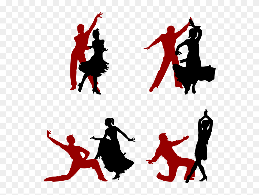 Silhouette Salsa Dance Clipart
