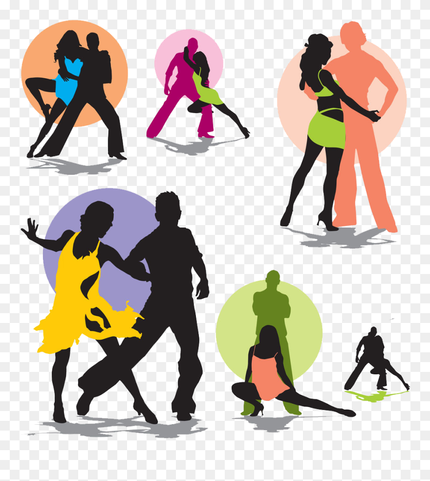 Transparent Salsa Dance Clipart - Silhouette Of Latin Dancers - Png Download