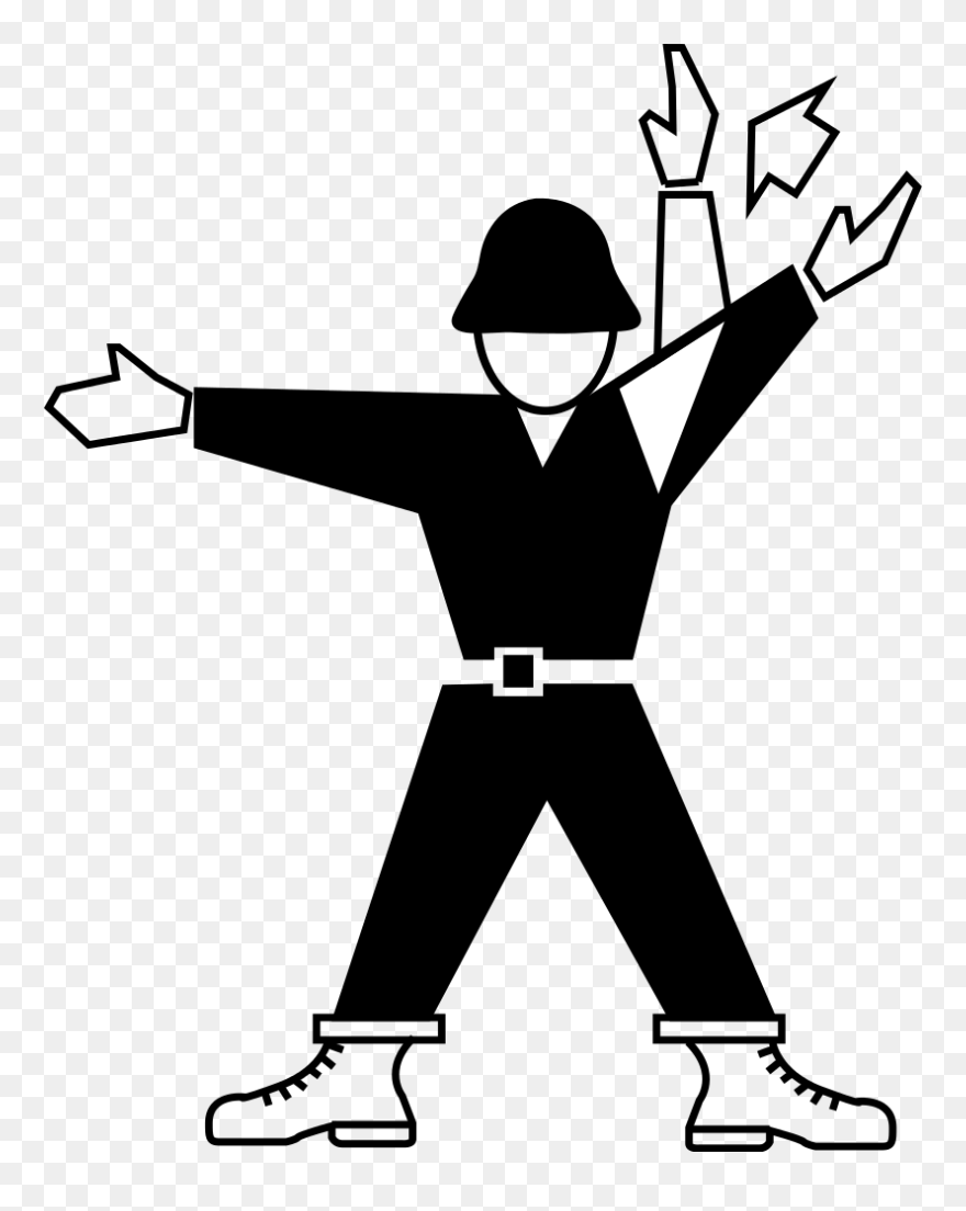 Marshalling Helicopter Hand Signals Clipart
