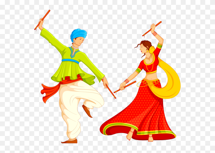 Indian Festival Clipart - Garba Png Transparent Png