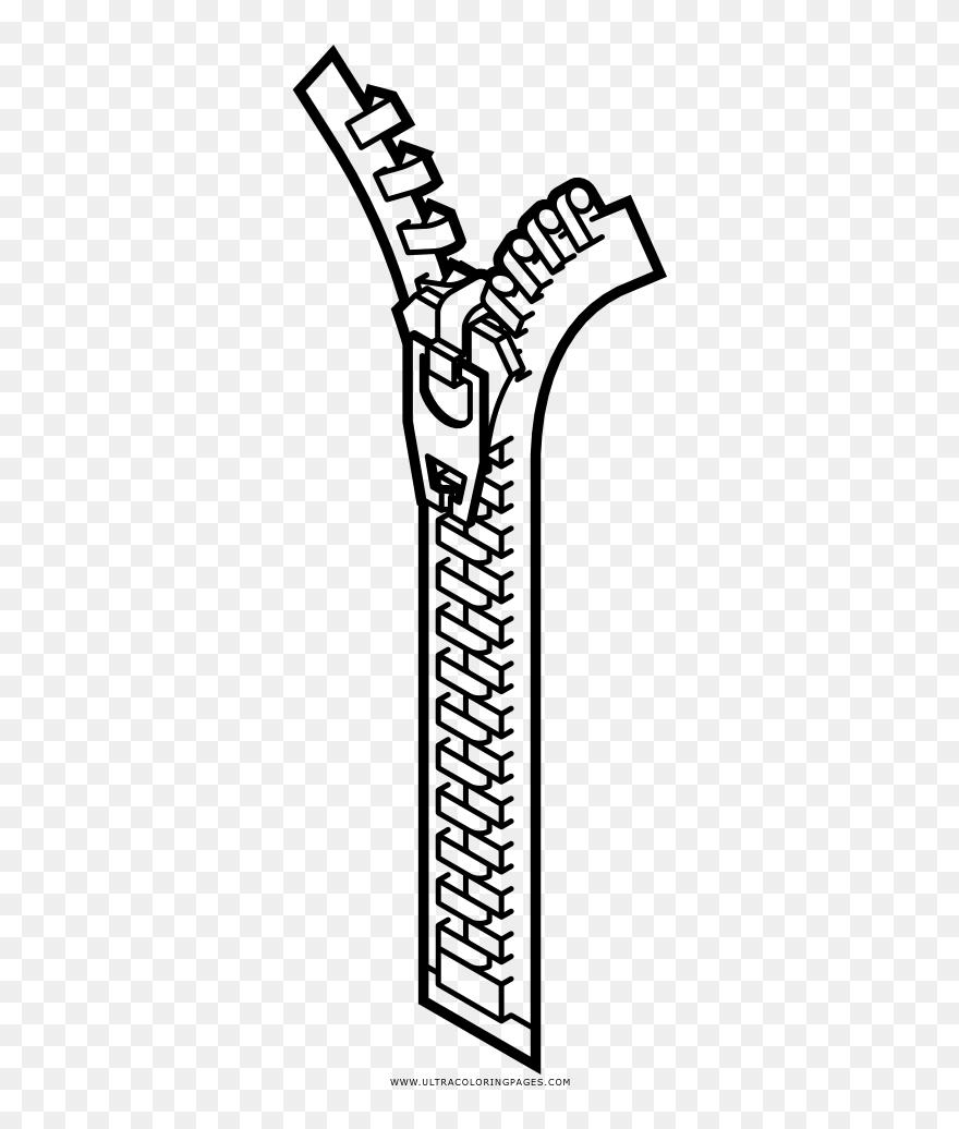 Zipper Coloring Page Clipart