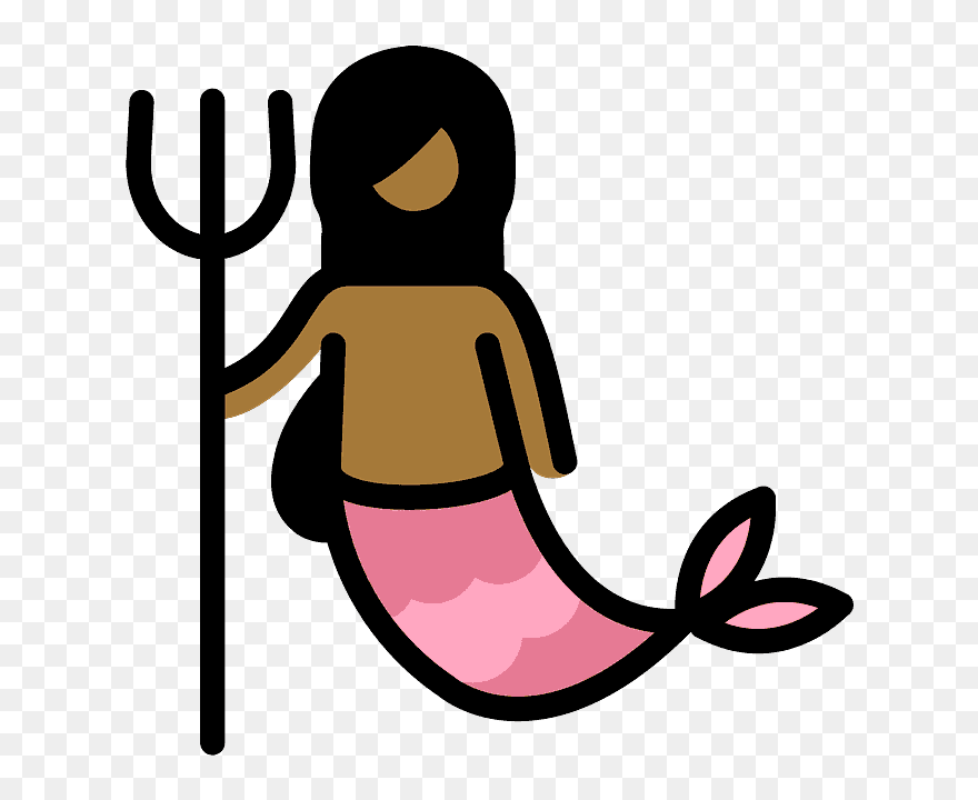Mermaid Emoji Clipart - Mermaid - Png Download