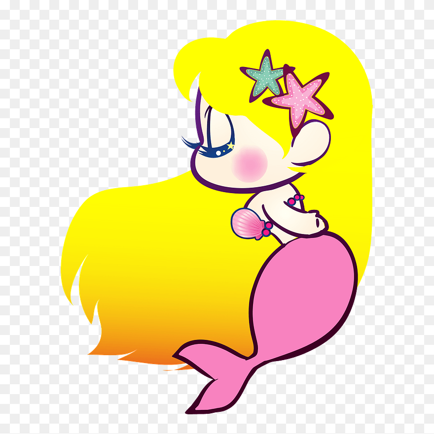 Mermaid Mythology Clipart - 人魚 イラスト かわいい - Png Download